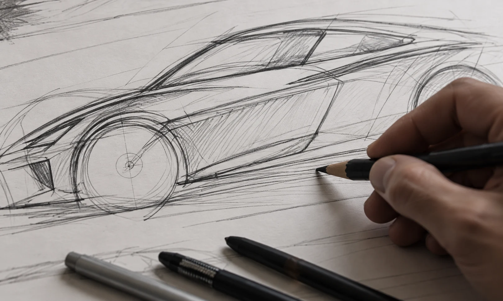 Build your eye for proportion, perspective and form. Develop a design language through thoughtful automotive sketching.